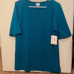 LuLaRoe Green/Teal Shirt Gigi - 3XL